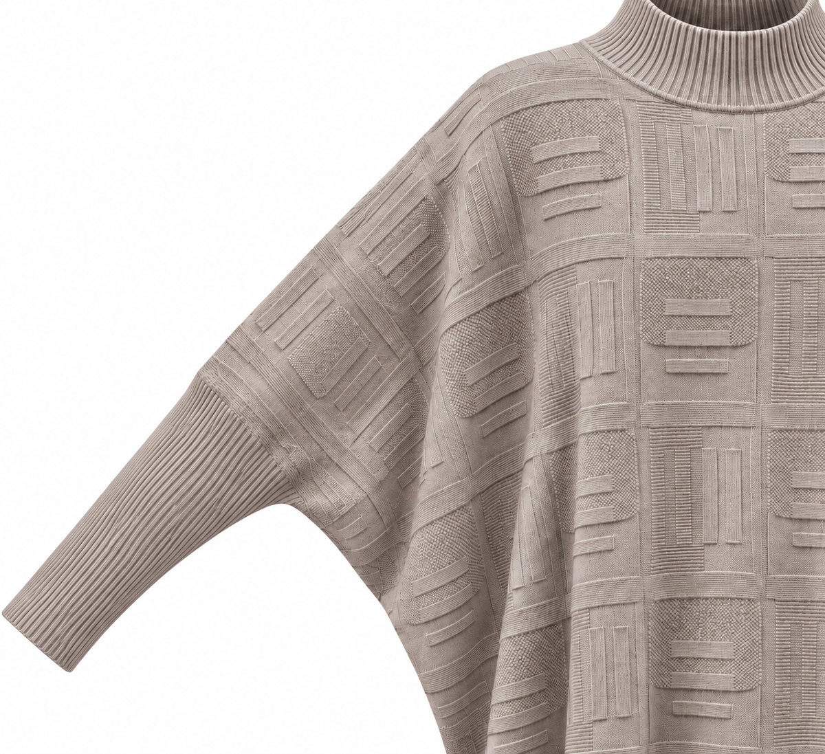 Сиво-бежово | Детайл на ръкава