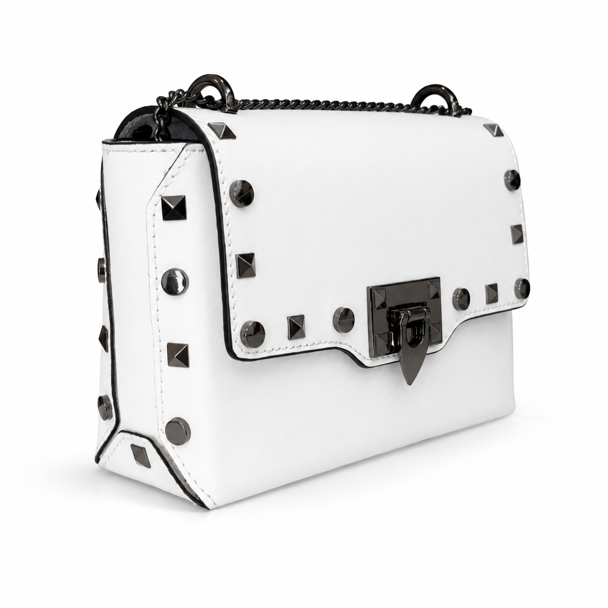 Малка дамска chain crossbody чанта „Raven“ от естествена кожа