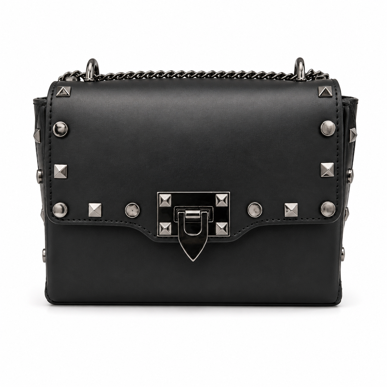 Малка дамска chain crossbody чанта „Raven“ от естествена кожа