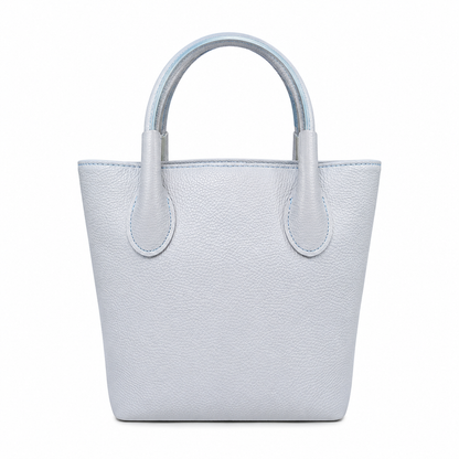 Малка дамска top-handle чанта „Celeste“ от естествена кожа