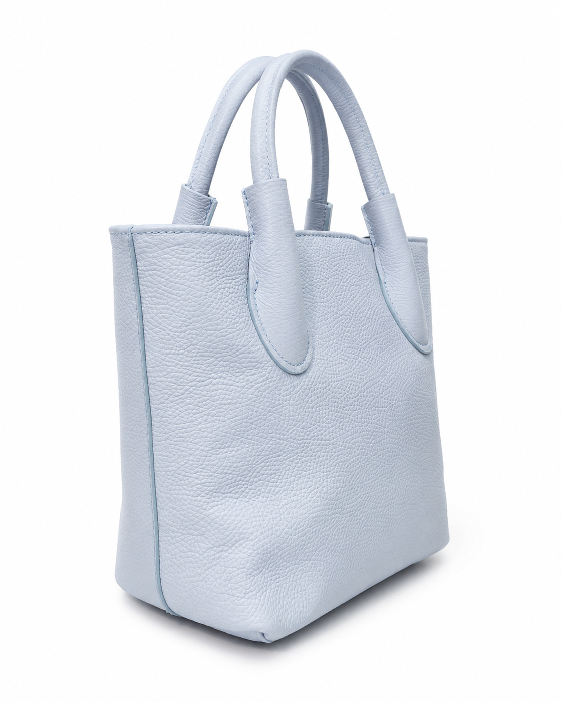 Малка дамска top-handle чанта „Celeste“ от естествена кожа